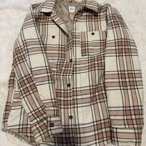 GAP Beige and Tan Plaid jacket